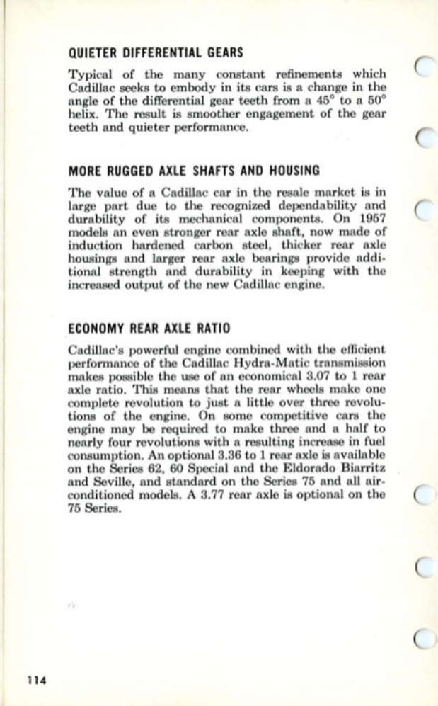1957 Cadillac Salesmans Data Book Page 130